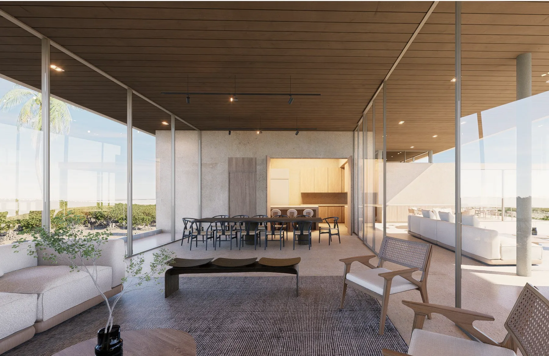 Luxuma Bauhu residence living area with contemporary interior architecture