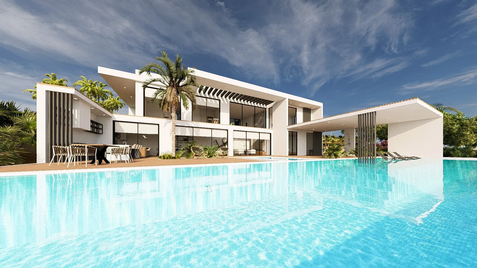 Bauhu private residence with pool and ocean view